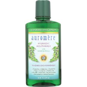 Auromere Ayurvedic Mouthwash - Vegan, Fluoride Free, Alcohol Free, Natural, Non GMO (16 fl oz), 1 Pack