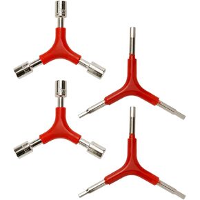 Sydien 4Pcs Y-Shaped 3 Way Socket Wrench, Bike Repair Tools Triangle Allen Wrench Outer Spanners 4/5/6mm Bike Bicycle Cycling Wrenches Y-Type 8/9/10mm