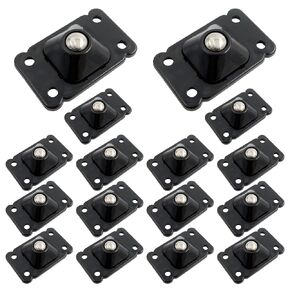 16 PCS Mini Caster Wheels ، Waste Universal Wheels لأجهزة المطبخ ، بكرة لاصقة ذاتية لأثاث الأثاث السفلي ، صندوق التخزين ، الأسود