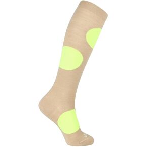 ja vie JAVIE Merino Wool Jumbo Dots Compression Socks with Seamless Toe, Knee High Stockings for Women & Men (15-20mmHg)