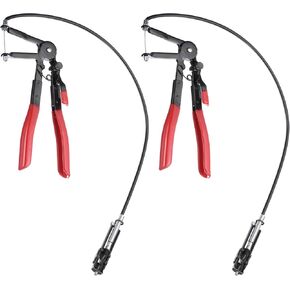 HARFINGTON 2pcs Hose Clamp Pliers Spring Clips Flexible Hose Clamp Pliers for Fuel Coolant Lines Vehicles Automotive Coolant Radiator Heater Water Hose