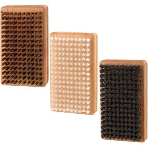 3pcs Snowboard Wax Brush Kit, 4.72x2.76x1.38in Ski Wax Brush Set Including Nylon/Brass/Horsehair Brush Cleaning Accessories for Snowboard