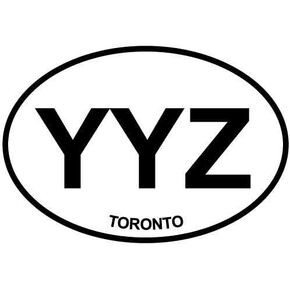 Toronto-YYZ Euro Oval Bumper Sticker 5"