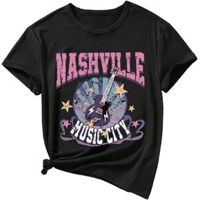 Girl's Graphic Tees Short Sleeve Crewneck T Shirts Casual Summer Tops Cute Preppy Clothes
