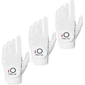 Men's Golf Gloves for Right Handed Golfer Left Hand Value 3 Pack, All-Weather RainGrip Glove for Hot and Wet Conditions