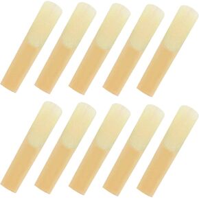 10Pcs Clarinet Reeds 2.5 Traditional Reeds for Clarinet Strength 2.5 Bb Clarinet Reeds Replacement Alto Saxophone Reeds 2.5 for Clarinet Beginner or Skillful Player
