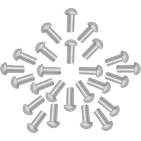 Lord of Battles Mushroom Head Steel Protets - مسامير فولاذية شديدة التحمل للخشب والمعادن والجلد و DIY - 25 حزمة ، 1/2 بوصة ، مجموعة DIY مثالية 13 ملم