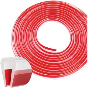 Silcone Edge Trim Self-Adhesive U Channel Silcone Edge Trim Edge Protector for Sheet Metal (Clear, Fit 1/8" - L 20')