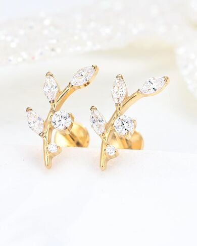 G23 Pure Titanium Flat Back Earrings, F136 Implant Grade Titanium Jewelry for Sensitive Ears, Titanium Screw Back Piercing for Cartilage/Helix/Tragus, Small Stud Earrings, One Piece(Silver-Dog's Paw ) in Saudi Arabia