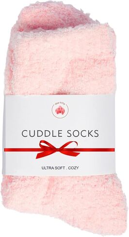 Cloud Socks for Women & Men - Light Pink Socks - Unisex Fit Microfiber Sleep Socks for Men & Women - Ultra Plush, Luxurious, & Cozy Socks - Machine Washable Super Comfy Socks - 2 Pairs in Saudi Arabia