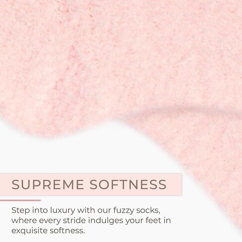 Cloud Socks for Women & Men - Light Pink Socks - Unisex Fit Microfiber Sleep Socks for Men & Women - Ultra Plush, Luxurious, & Cozy Socks - Machine Washable Super Comfy Socks - 2 Pairs in Saudi Arabia