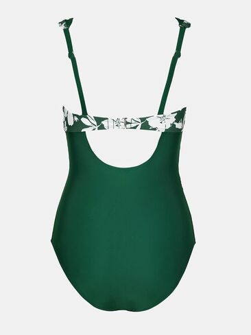 CUPSHE Women's One Piece Swimsuit Bathing Suit V Neck Adjustable Straps Ruched Mesh Back Hook in Saudi Arabia
