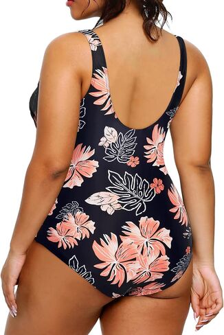 Holipick Plus Size Sarong One Piece Swimsuit for Women Tummy Control Bathing Suit Ruched Backless Swimwear in Saudi Arabia