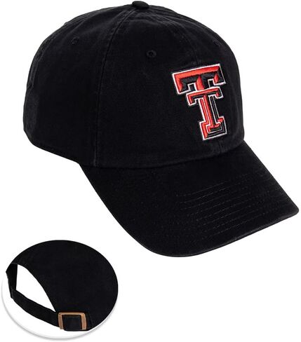 Desert Cactus Texas Tech University Baseball Hat TTU Red Raiders Brimmed Embroirderd Hats Cap Adjustable Cloth Strap Adult (Style A1) in Saudi Arabia