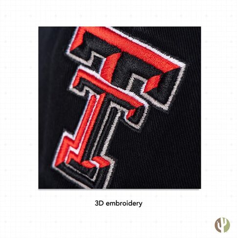 Desert Cactus Texas Tech University Baseball Hat TTU Red Raiders Brimmed Embroirderd Hats Cap Adjustable Cloth Strap Adult (Style A1) in Saudi Arabia