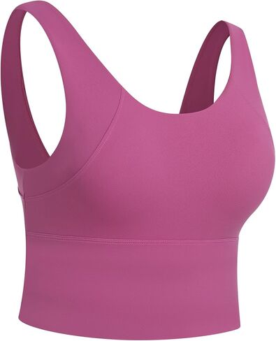 Sports Bra for Women V-Back Yoga Bra Padded Medium Support Strappy Bras Seamless High Impact Athletic Bras in Kuwait