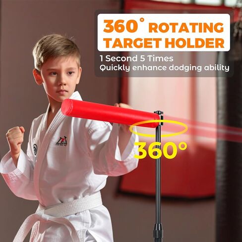 قضيب دوار 360 درجة، قضيب منعكس، قضيب ملاكمة دوار، مجموعة ملاكمة قابلة للتعديل، مناسبة للأطفال مع قفاز in Kuwait