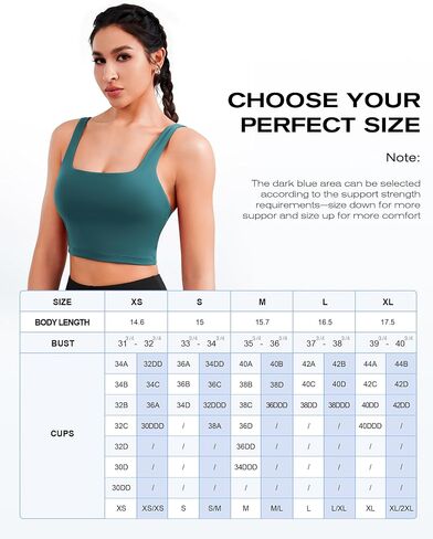 JOYSPELS Smooth Feeling Square Neck Sports Bra Open Back Strappy Workout Tops for Women Yoga Wireless Bra Padded in Saudi Arabia