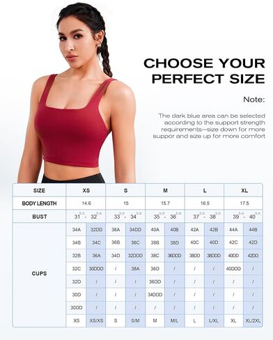 JOYSPELS Smooth Feeling Square Neck Sports Bra Open Back Strappy Workout Tops for Women Yoga Wireless Bra Padded in Saudi Arabia