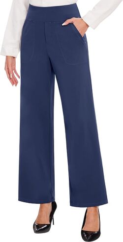 Desol Women's Yoga Pants with Pockets High Waist Straight Leg Pants Stretchy Workout Pant Tummy Control Work Pants for Women in Saudi Arabia