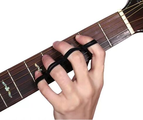 Guitar Bass Banjo Piano Finger Speed System,Resistance Training Bands, Adjustable Finger Exerciser Bands，Hand strength belt，Hand Strengthener for Strength Training (3 Pack) in Saudi Arabia