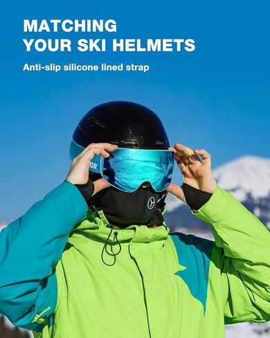 ZIONOR Ski Goggles, X12 100% OTG Snow Goggles Detachable Lens for Men Women Adult in Kuwait