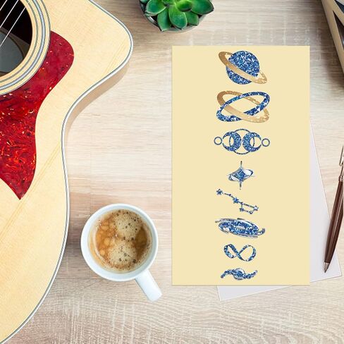 PLIGREAT 2 قطعة ملصقات ديكور الجيتار ملصق رقبة الجيتار DIY ديكور الجيتار ملصقات رمز هندسي قابل للإزالة لتزيين الجيتار الصوتي مستلزمات متجر الآلات الموسيقية الجيتار in Kuwait