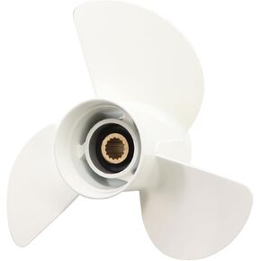 6E5-45947-00-00 13 1/2 × 15 بوصة 3 شفرات بيضاء للقوارب البحرية المروحة 15 أسنان خدد متوافقة مع 50-130HP T50 T60 F70 F75 F80 F90 F100 F115 محرك خارجي in Kuwait