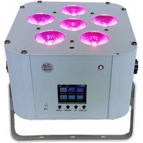 JUNMAN 6x18W RGBWAUV 6 in 1 Wireless DMX Rechargeable Battery Power WiFi Phone App Led Par Light DJ Stage Uplight 1pc Pack