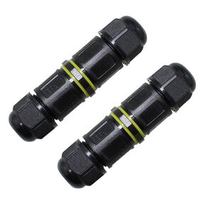 2PCS Junction Box Outdoor Waterproof IP68 2 Pin Power Cable Connector Wire Range 5mm to 9mm Suitable for Connecting Billboard Displays and Tunnel Light