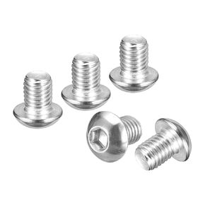 M12-1.75x20mm Button Head Socket Cap Screws - 4Pack - Good for Road Bicycle, Mountain Bike, Auto, Motorcycle - 304 Stainless Steel Whitewashed - Hex Drive Fasteners