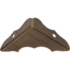 Hardware Essentials 852405 Decorative Corner Braces Antique Brass 9/16' 4-Pack