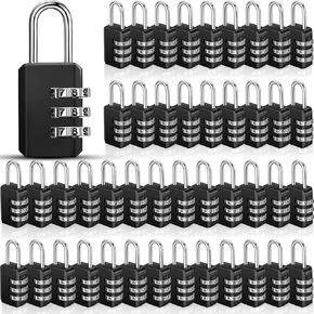 16 Pack Small Combo Locks 3 Digit Combination Lock Luggage Number Locks Backpack Lock Waterproof Padlock for Suitcases Traveling Toolbox School Gym Employee Locker
