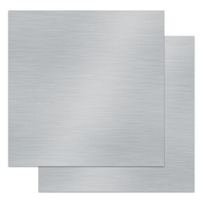2 Pack 6061 T6 Aluminum Sheet Metal 10 x 10 x 1/8 Inch Flat Plain Aluminum Plate Covered with Protective Film, 3mm Aluminum Sheet Plate Finely Polished and Deburred