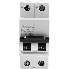 2P 250V Low Voltage DC Miniature Circuit Breaker for Solar Panels Grid System Din Rail Mount C65H-DC Breaker DC Circuit Amp Solar Double Pole (16A)