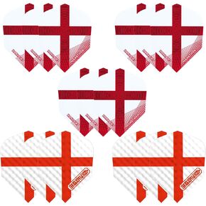 Harrows England Dart Flights | 5 x sets Darts Flights (15 Flights Total) I 100 Micron Dart Flights I Premium Extra Strong Made in UK I Professional Darts Accessories