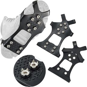 Non-Slip Gripper Spikes for Shoes - Anti-Skid Shoe Traction Cleats for Ice, Snow, and Outdoor Activities - Durable and Easy to Use
