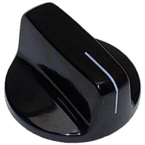 JL Missouri Parts & Misc. 1/4" Flattened D Shaft Switch Knob 1 1/8" Diameter Black Phenolic Line Marker