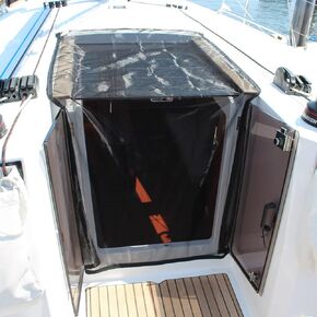 SOGEMAN 38" X 44" Mosquito net/Insect Screen for The Boat companionway | Fast Install Over The companionway. Stays in Place with Weighted Band.