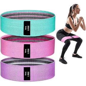 Resistance Bands, 3 Pcs High Strength and High Elasticity Polyester Fiber Pull Up Assistance Bands Set for Muscle Training, Physical Therapy, Working out and Body Stretching