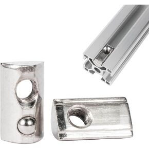 12pcs M8 T Slot Nut with Spring Ball, Roll in T-Nuts, T Slot-Nut for 4040 Series Aluminum Extrusion Profile