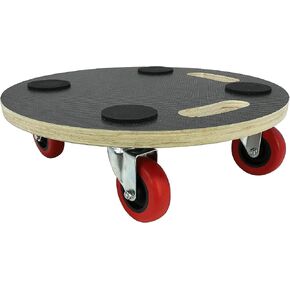Move-It 3363 Premier 15-Inch Round Wood Platform Dolly, 530-lb Load Rating