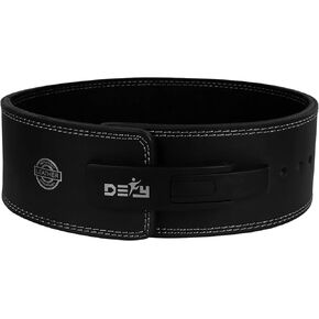 DEFY Weight Lifting Lever Belt - Pure Leather 10MM Weightlifting Lever Belt - 4" Wide lever gym belt - Gym Training Belt IPF Powerlifting Belt For Men and Women