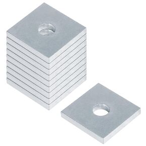 10 Pcs Square Plate Washer, 1/2"(ID) x 2" x 2", Flat Bearing Plate Washers, 7/32" (5.7mm) Thick