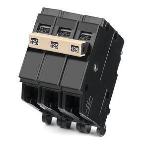 C3125 3-Pole 125 Amp Circuit Breaker, Original Box (OEM), Load Centers for All Brands, 3/4-inch Plug-in, Thermal Magnetic Protection, 10 KAIC, 120/240V