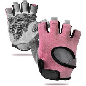 sunnex Gym Gloves for Women, Workout Gloves Women, Fingerless Gloves for Weightlifting, Lightweight Breathable Fitness Gloves, Sports Gloves for Training Lifting Weight Cycling Climbing Rowing