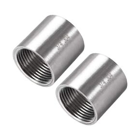 uxcell Stainless Steel 304 Cast Pipe Fittings Coupling 3/4 X 3/4 G Female 2pcs