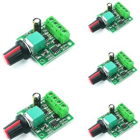 PWM DC Motor Speed ​​Regulator Low Voltage DC Motor Speed ​​Regulator PWM DC 1.8v 3v 5v 6v 12v 2A 30W Adjustable Drive Switch with Speed ​​Regulator Knob 1803BK