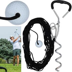 Golf Ball on a String Golf Swing Trainer | 100 Feet of Swing Feedback | Practice at Home or Park | 4 Layer Ball on a Rope | Quick Practice and Training at a Nearby Park