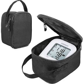 Home Blood Pressure Monitor Portable Storage Organizer Bag with Handle Compatible with Smart Upper Arm Blood Pressure Monitor,Digital Wrist Blood Pressure Monitor Travel Carrying Storage Bag(Bag Only)